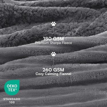 Водонепроникний плед для собак та котів Luciphia, 100x145 см, сірий (M)