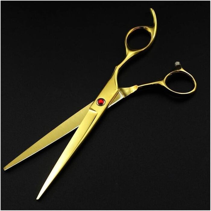 Набір професійних ножиць для грумінгу собак (7 дюймів) - ножиці для стрижки, фінальної обробки, з нержавіючої сталі (золотий)