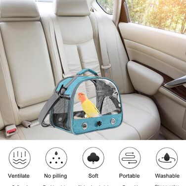 Транспортна сумка для птахів Vogel з підставкою та підносом з нержавіючої сталі, рюкзак для птахів, переносний клітка для малих птахів