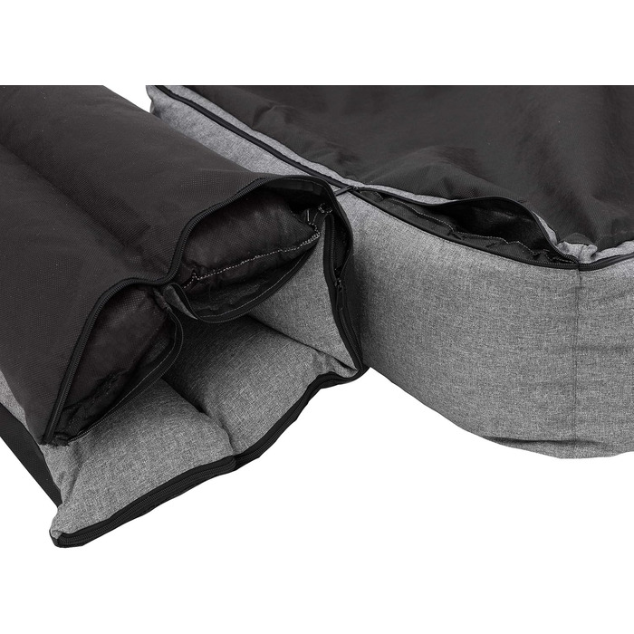 Крісло-ліжко для собак XL, 85x65 см, сіре - м'яке лежання для вашого улюбленця