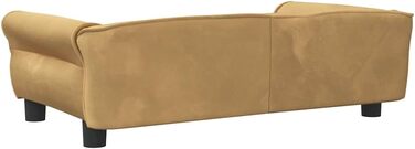 Крісло-ліжко для собак, лежанка для тварин з м'якою оббивкою, коричнева, 95 x 55 x 30 см