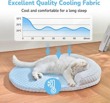 Підвісне ліжко для котів CATISM, 360° обертання, блакитне, до 20 кг