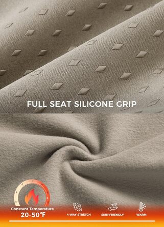 Спортивні штани для верхової їзди WILLIT Daen з флісовою підкладкою та силіконовим повним захопленням (XXL, Хакі)