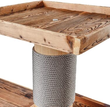 Кігтеточка для котів CanadianCat Woody - дерев'яний комплекс для лазіння | 70 x 45 x 117 см | вологостійка, для вулиці