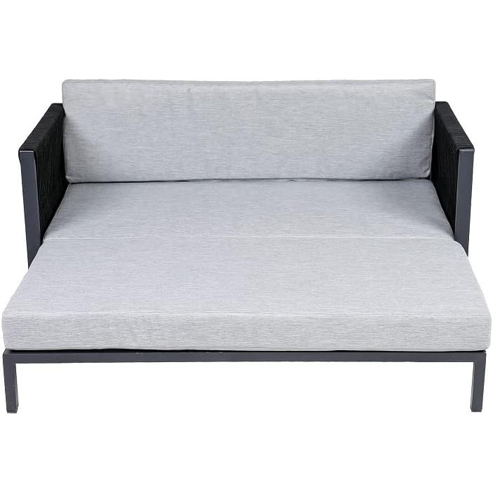 Диван для собак greemotion з алюмінієвим каркасом та мотузкою, 100x40x117 см, антрацит/сірий
