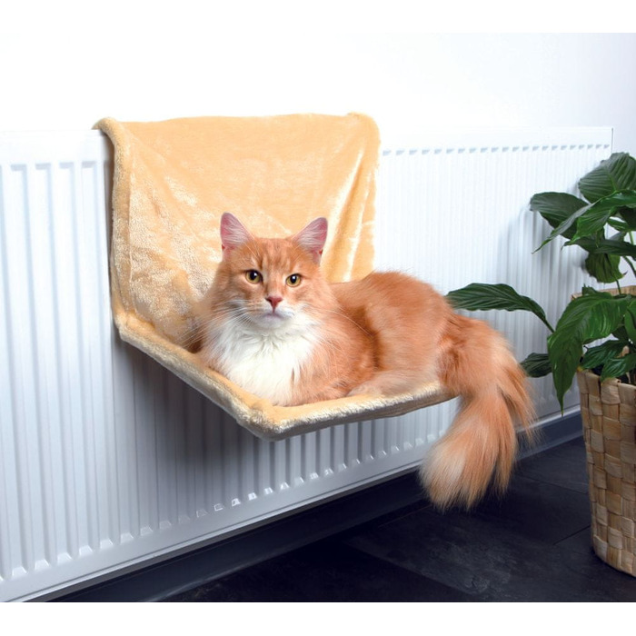 Ліжко для котів Trixie на радіатор, бежеве, 48 x 30 x 26 см