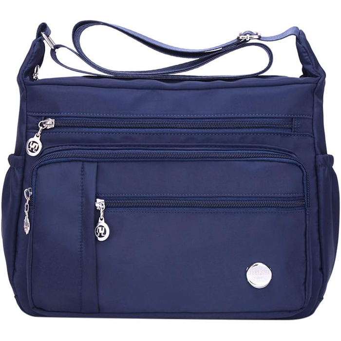 Сумка для собак маленьких порід 2023, нейлонова, зручна для носіння на плечі, велика місткість, водонепроникна, з шкіряними ремінцями та застібкою, темно-синій колір