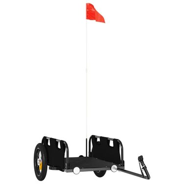 Причіп для велосипеда, вантажний, чорний, 122 x 53 x 33 см