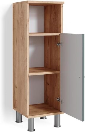 Пенал для ванної Vicco Fynn, антрацит/золотий, 30x95 см, зелений