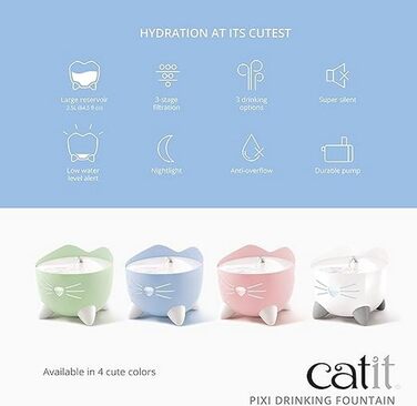 Питний фонтан для котів Catit Pixi, 2,5 л, білий