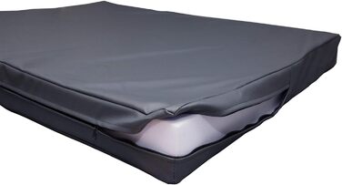 Килимок для собак CopcoPet Jumbo сірого кольору 80 x 60 x 8 см - міцне штучне шкіряне покриття, легко миється, не слизький, для маленьких собак, дому, саду, переноски, кемпінгу, товстий L 80 x W 60 x H 8 cm