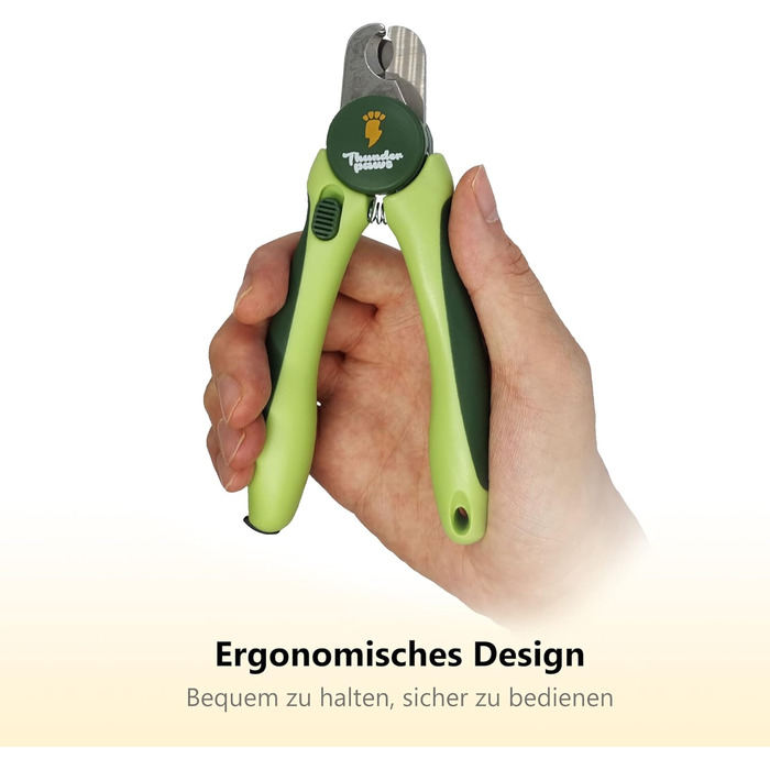 Професійна кусачка для догляду за кігтями собак Thunderpaws з захистом, блокуванням та пилочкою (середня/велика, зелена)