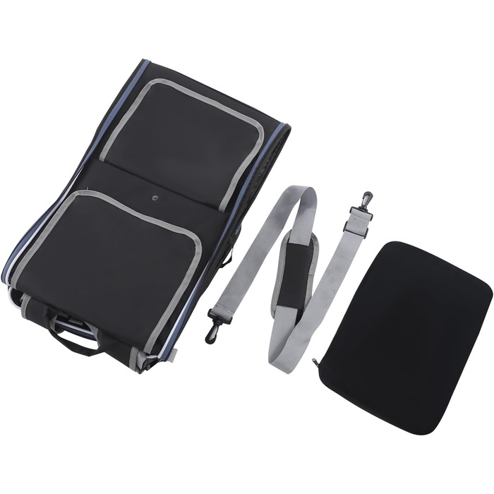 Клітка-переноска для тварин на велосипед, 36x25x36 см, чорна