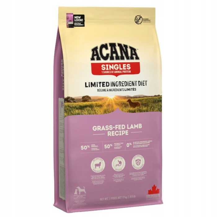 Сухий корм для собак Acana Singles Grass-Fed Lamb з ягнятиною, 17 кг