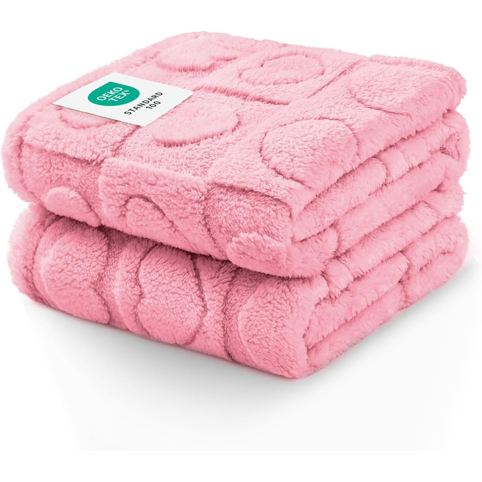 Плед для собак та котів Luciphia, 2 шт., рожевий, 145x102 см (57x40 дюймів), washable