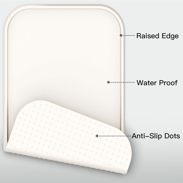 Підкладка під годівницю для тварин Feedoo: стійка до деформації, з піднятим бортиком, водонепроникна силіконова вставка, неслизька основа, захищає підлогу, BPA-free, придатна для миття в посудомийній машині