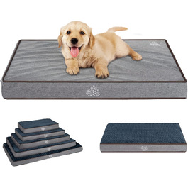 Підстилка для собаки у коробку Vankean, водонепроникна, знімний, пральний чохол (для прохолоди та тепла), L 58 x 46 x 8 см