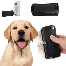 Щітка для собак та котів Fellwunder – видалення шерсті, догляд, дешеддинг, 2 шт. чорного кольору