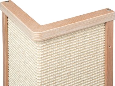 Преміум кутовий когтетоп Kratzbaumland з бука та сизалю, для котів, знімний килимок, настінний монтаж, 55 см