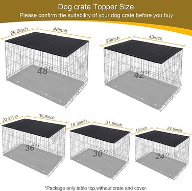 Алюмінієвий накладний лежак для собаки на переноску 91.4 см, складний, декоративний, для лежака/переноски для собак, чорний