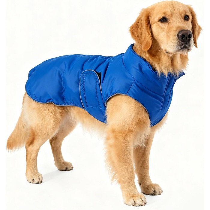 Зимова куртка для собак Mante, тепла пуховка для собак та котів, міцний в'язаний пуховик з м'якого матеріалу для комфорту та тепла (М'ятно-зелений, ), М'ятно-зелений (L, Синій)