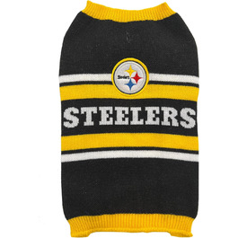 Теплий светр для собак Pittsburgh Steelers, розмір S, в'язаний, з логотипом NFL, для великих і малих собак