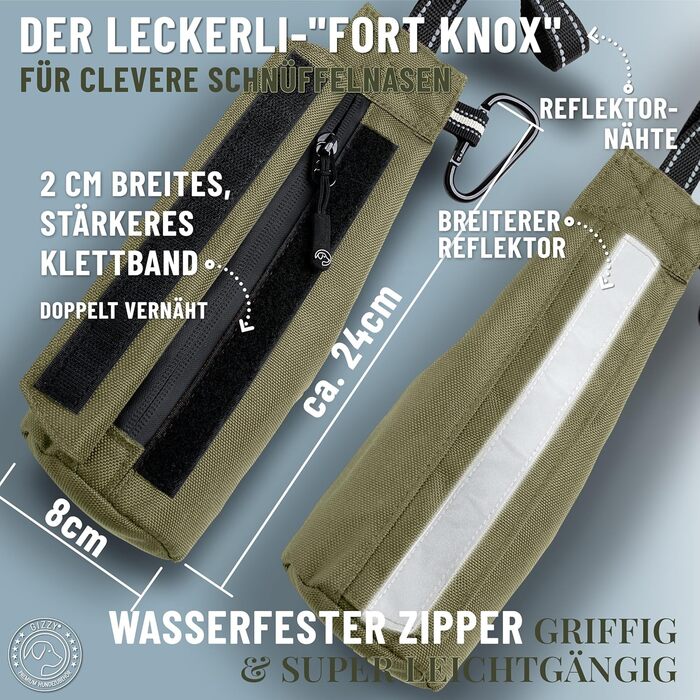 GIZZY® Оригінальний Futterdummy для собак: міцний мішечок для корму для всіх порід | Тренування собак з ласощами | Аксесуари для собак (Зелений)