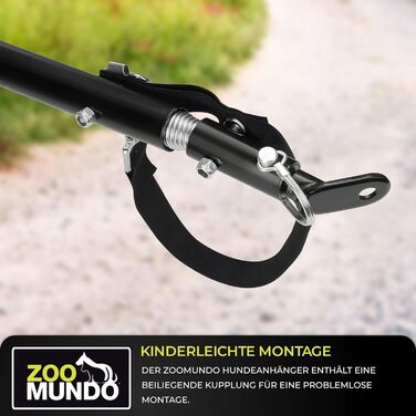 Фаркоп-причіп для велосипеда Zoomundo Buddy, переноска для собак, блакитний