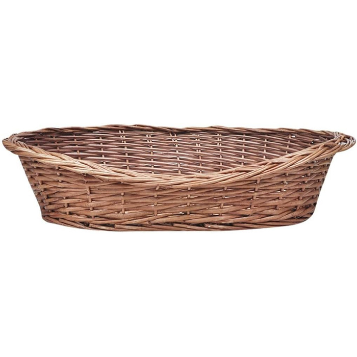Ліжко для собак та котів vidaXL, плетене з лози, натуральне, 70×48×18 см