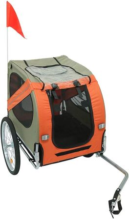 Причіп для собак до велосипеда, буксир для собак, велосипедний причіп для собак з відбивачами, візок для собак, вантажопідйомність 40 кг, помаранчевий