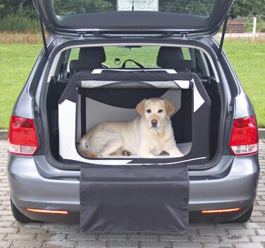 TRIXIE переноска для собак Vario 91x58x61 см – комфортна та безпечна клітка для малих і середніх собак, зручне місце для відпочинку, міцна конструкція