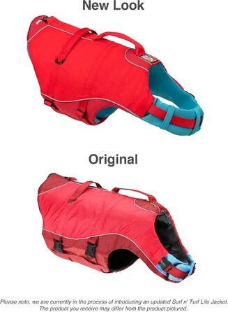 Жилет для плавання собак Kurgo Surf n' Turf | Рятувальний жилет для собак | Жилет для каякінгу для тварин | Дощовик для собак для басейну або озера | Відбиваючий | Можна прати в машині | Червоний (Medium)