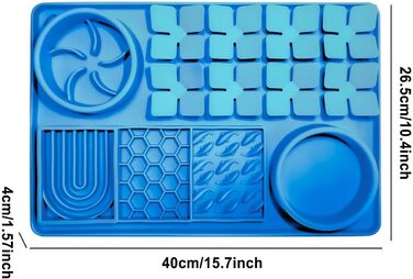 Килимок для повільного годування собак, антистрес, блакитний