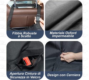 Захисний чохол для автокрісла Lupex 4-в-1 для собак, універсальний, 137 x 147 см, для собак та котів, авто, SUV, вантажівка, гамак, захист багажника, водовідштовхуючий та стійкий до подряпин