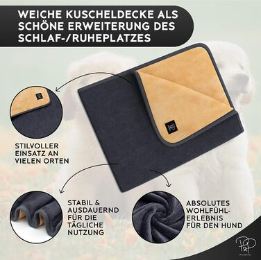 М'яка ковдра для собак Pawz 2 шт. | Квіткове ліжко для собак, дуже м'яке | Розмір: 100x70 см | Стильне, міцне та пральне, для переносок для собак | Ковдра для собак, ліжко для собак у дорозі | Подорожна ковдра для собак/кішок L (100x70 см)