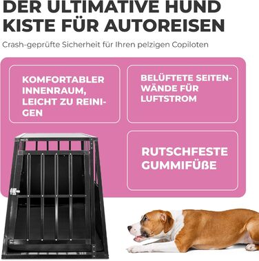 Кіяж для собак MaxxPet: переноска для авто, велика, 65x91x69 см, алюмінієва
