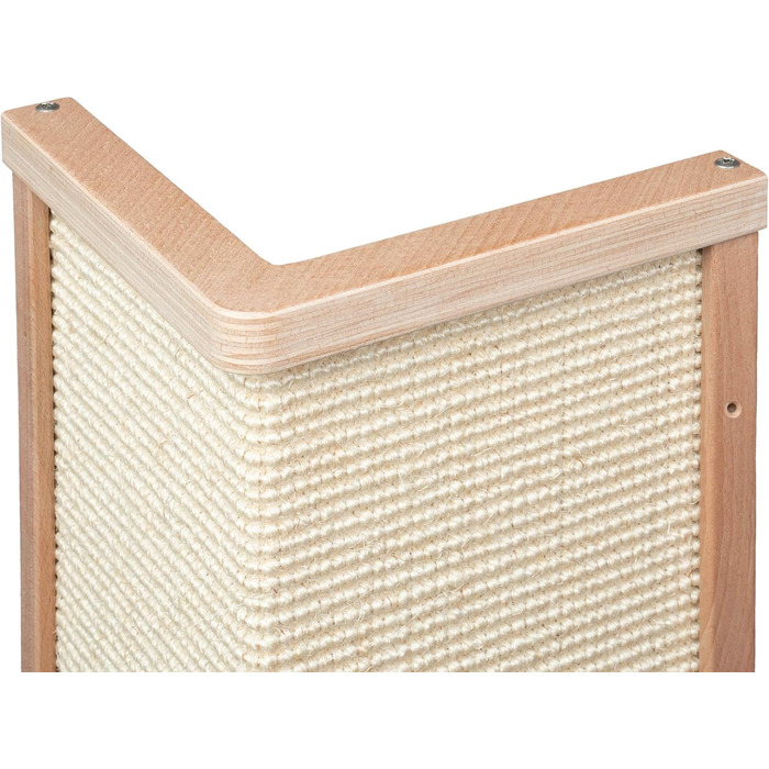 Преміум кутовий когтетоп Kratzbaumland з бука та сизалю, для котів, знімний килимок, настінний монтаж, 55 см