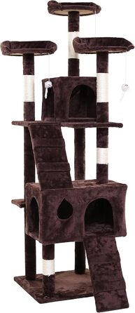 Кігтеточка для котів ESTEXO, 170 см, XXL, ігровий комплекс, кріплення для лазіння, коричнева