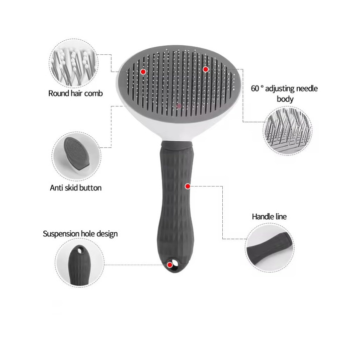 Набір для догляду за шерстю собак та котів 8 в 1: щітка для вичісування, видалення ворсу, гребінець, щітка для купання, знімач ворсу, для короткої та довгої шерсті