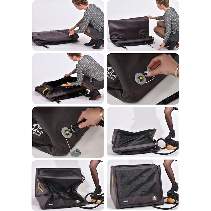 Надувна переносна коробка для собак Tami - переносна собача будка, клітка, переноска для автомобіля, дорожня сумка (L)