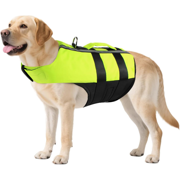 Рятувальний жилет для собак NASAN: надувний, портативний, для малих, середніх та великих собак, зелений (L)