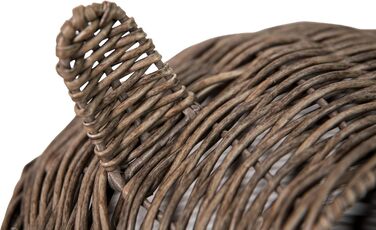 Будинок-ліжко для кота та собаки Huntley Pet Rattan з ротангового плетіння з подушкою