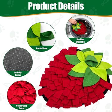 Килимок для собак середнього розміру, 45 x 35 см - інтерактивна іграшка-головоломка для собак, стимуляція розумової діяльності