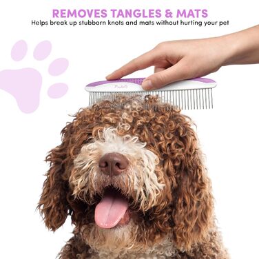 Гребінці для собак Пудель - 2 шт. з нержавіючої сталі. Легке видалення бруду, запобігання ковтунів. Підходять для довго- та короткошерстих собак середнього розміру