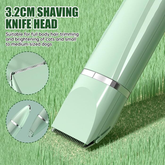 Набір для догляду за шерстю Petstyle Pro: 4 насадки, тиха машинка для собак, грумінг