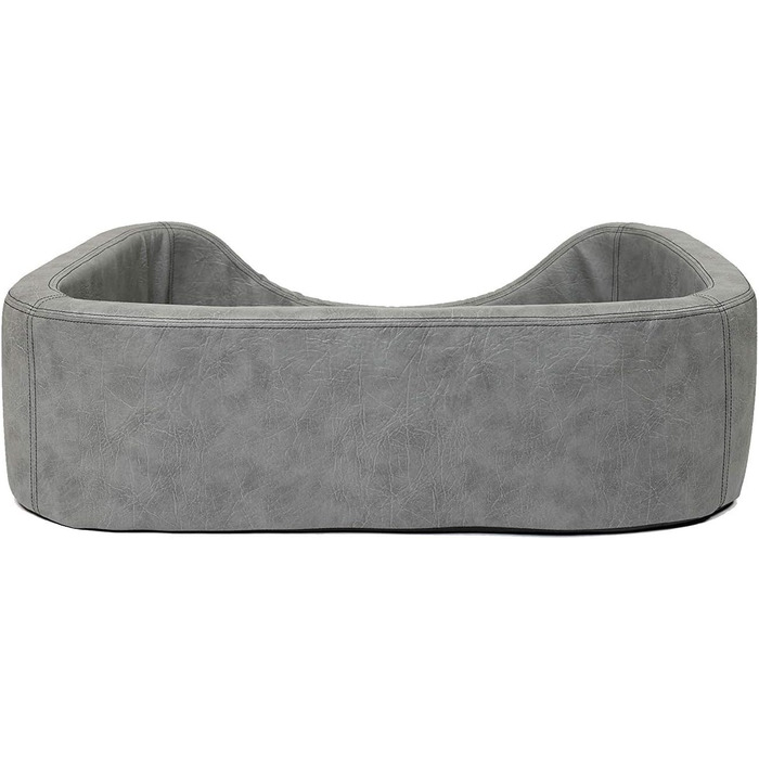 CopcoPet Крісло-ліжко для собак великих порід - Овальне лежанка для собак, кошик для собак, миється, середні та великі собаки - Лежанка для собак з піднятими бортиками - Знімний, пральний чохол 120 x 90 см сірого кольору, Dog Bed XXL (120 x 90 x 10 см, ор