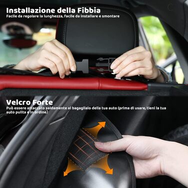 Захисний килимок у багажник для автомобіля, чорний, універсальний, з боковим захистом, для перевезення кормів для тварин