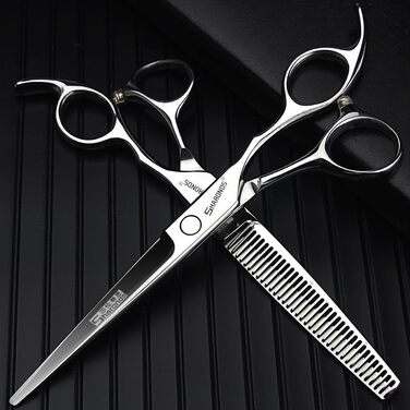 Професійні ножиці для волосся 7 дюймів з нержавіючої сталі 440C (набір для стрижки та проріджування)