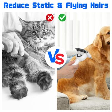 Парова щітка для собак та котів, 2-в-1 з UV-стерилізацією, для вичісування ворсу та підшерстка