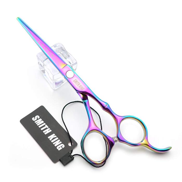 Набір професійних перукарських ножиць: ножиці для стрижки та ножиці для розрідження волосся + гребінці, кольоровий